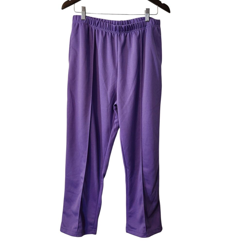 Sara Morgan Womens Purple Polyester Pull On Pants Front Pleat Pockets Size 16P